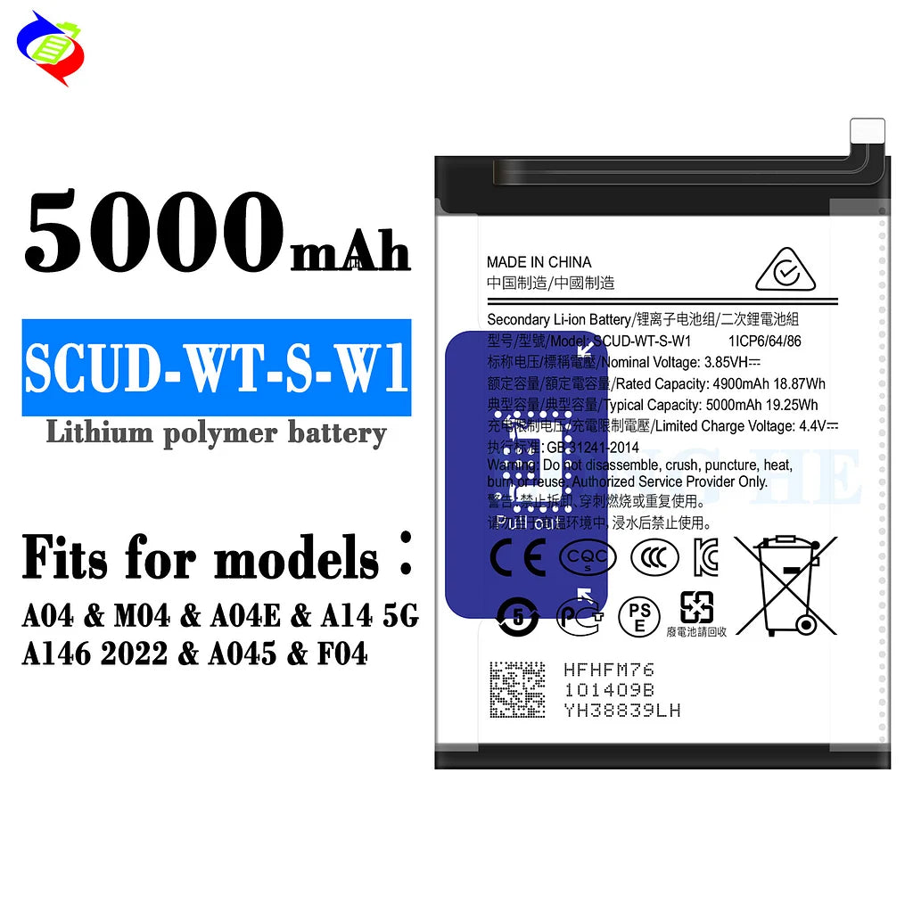 For Samsung Galaxy A04e / A042 / A04 / A045 / A14 5G / A146 Battery SCUD-WT-S-W1 (SKU: 21970)