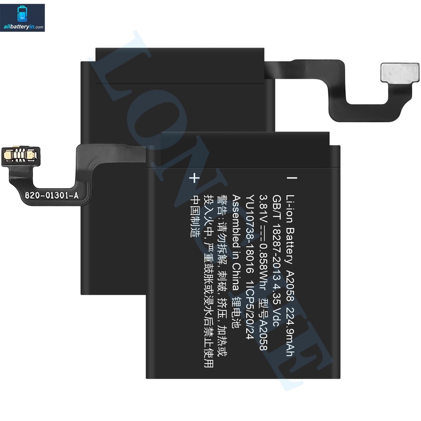 For Apple Watch S4 40mm / A2058 Battery 224.9mAh (SKU: 13076)