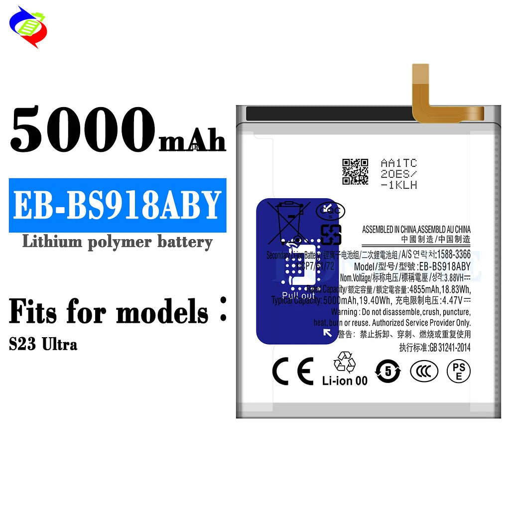 For Samsung Galaxy S23 Ultra Battery EB-BS918ABY (SKU: 21951)