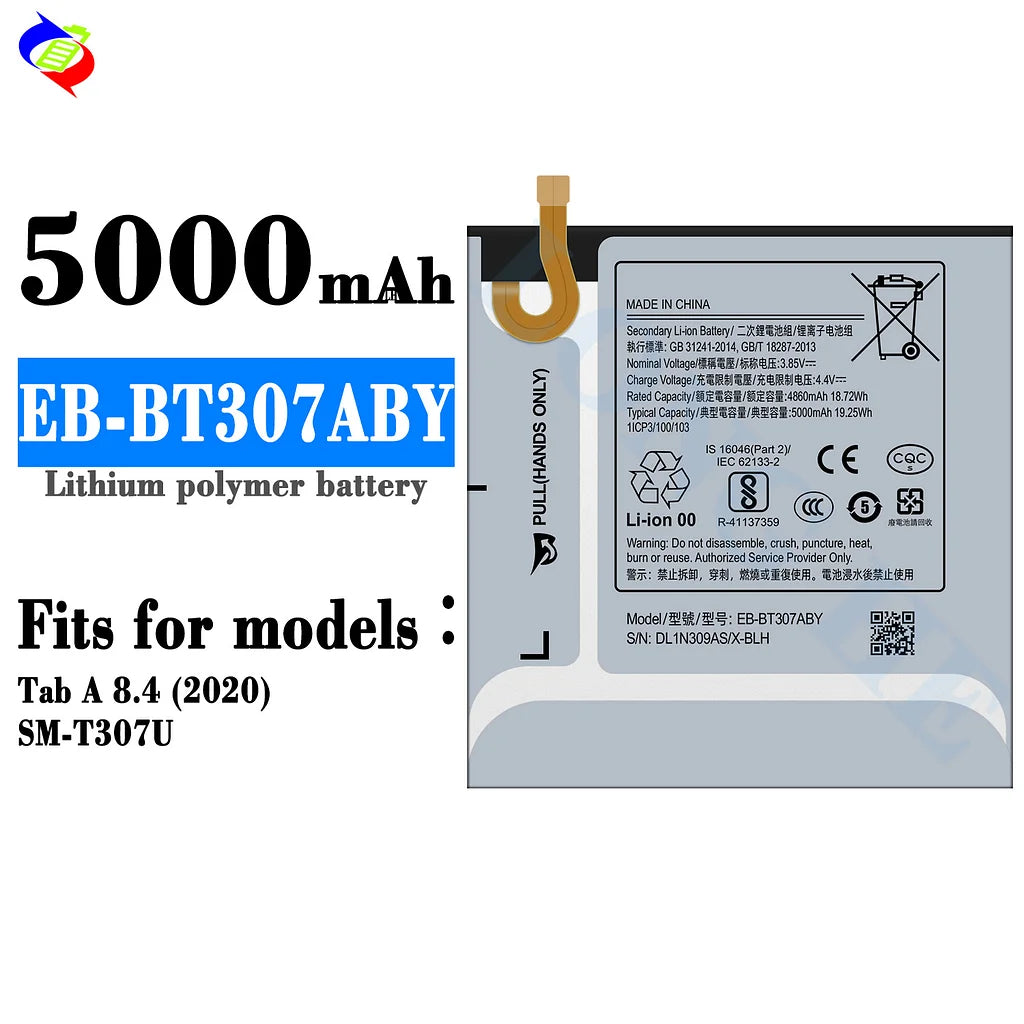 For Samsung Galaxy Tab A 8.4" inch (2020) / SM-T307U Battery EB-BT307ABY (SKU: 22022)
