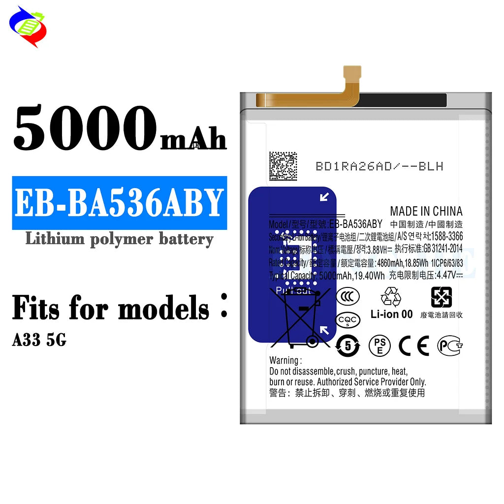 For Samsung Galaxy A33 5G / A336 Battery EB-BA536ABY (SKU: 21989)