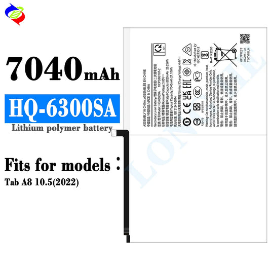 For Samsung Galaxy Tab A8 10.5" inch (2021) Battery HQ-6300SA (SKU: 22025)
