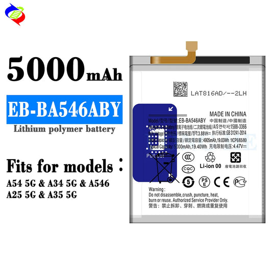 For Samsung Galaxy A54 5G / A546 / A34 5G / A346 / A25 5G / A256 / A35 5G / A356 Battery EB-BA546ABY (SKU: 21996)