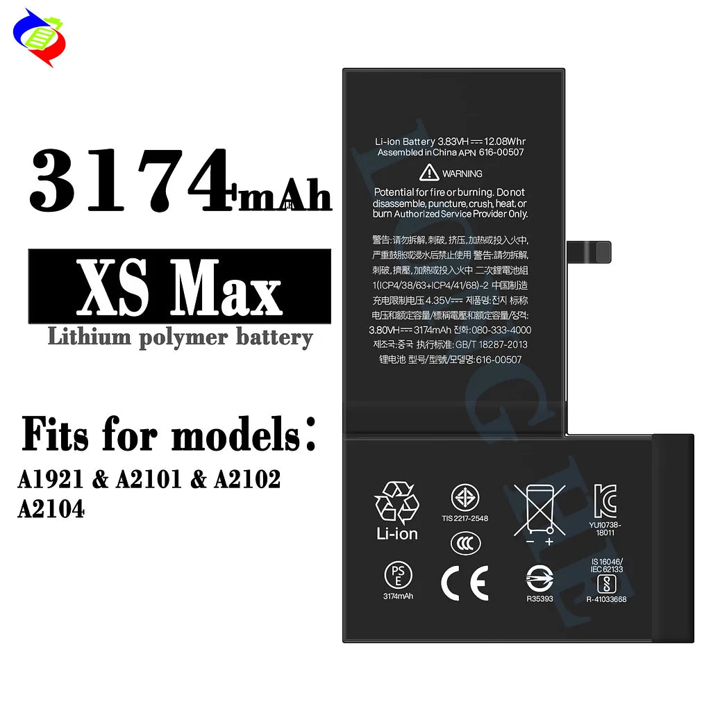 For iPhone XS Max Standard Capacity Battery 3174mAh (SKU: 10794)