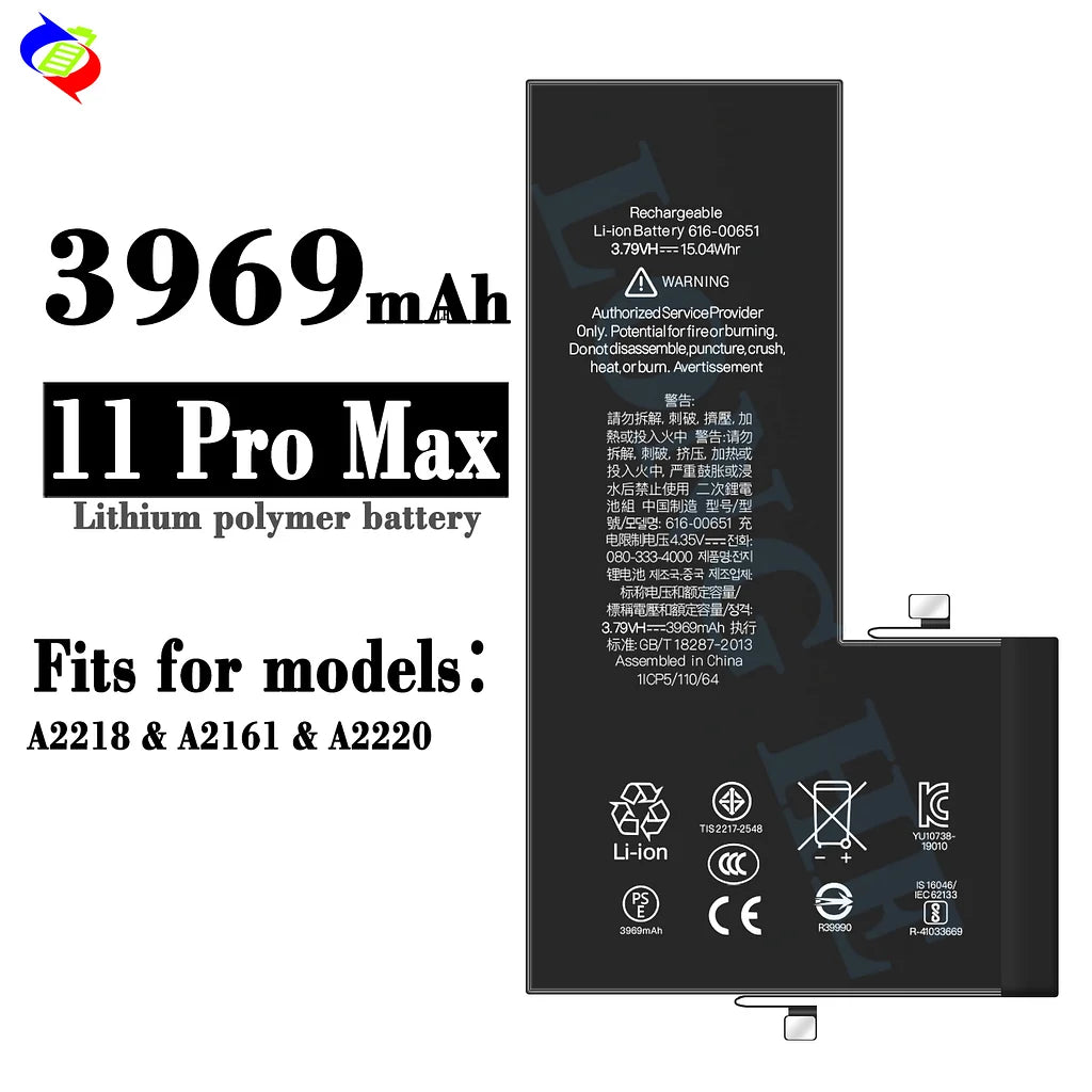 For iPhone 11 Pro Max Standard Capacity Battery 3969mAh (SKU: 10800)
