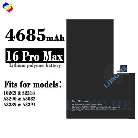 For iPhone 16 Pro Max Standard Capacity Battery 4685mAh (SKU: 10876)