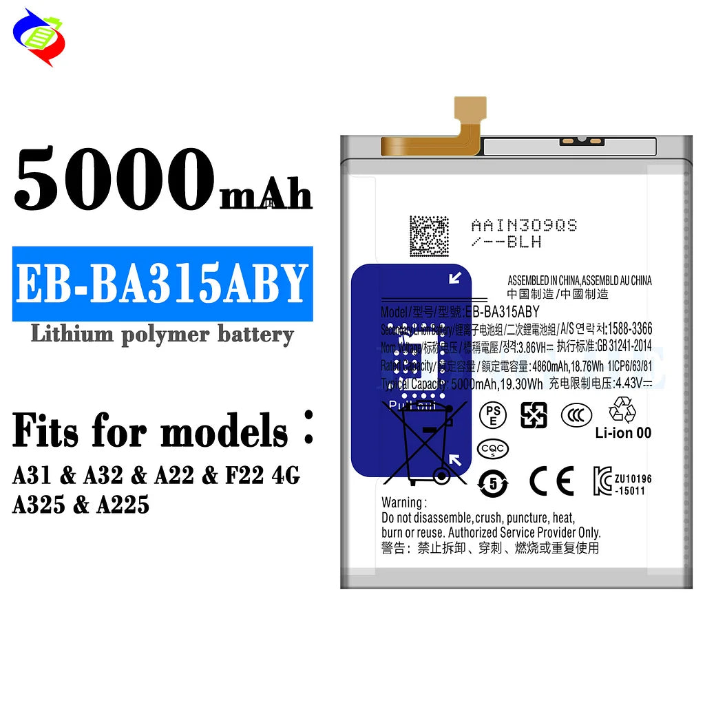 For Samsung Galaxy A31 / A315 / A32 4G / A325 / A22 4G / A225 Battery EB-BA315ABY (SKU: 21987)