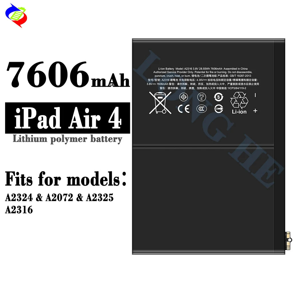 For iPad 10 (2022) 10.9inch / Air 4 (2020) / Air 5 (2022) /A2316/A2324/A2325/A2072 Battery (SKU: 14019)