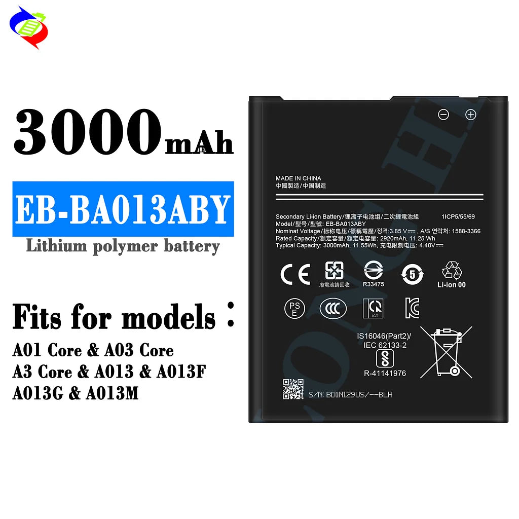 For Samsung Galaxy A01 Core / A013 / A03 Core / A032 Battery EB-BA013ABY (SKU: 21964)