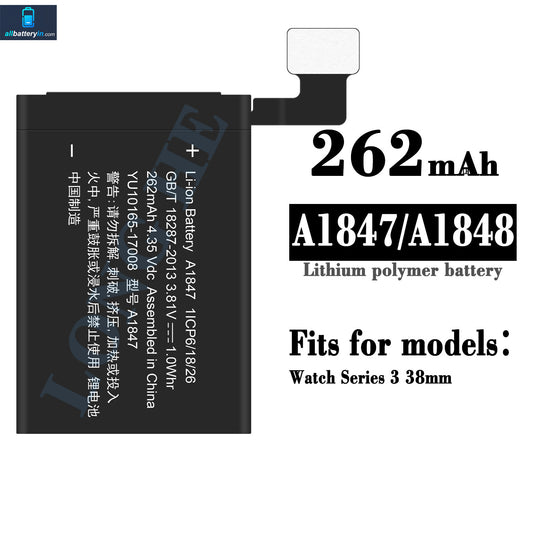 For Apple Watch S3 LTE / GPS 38mm / A1847 / A1848 Battery 279mAh (SKU: 13074)