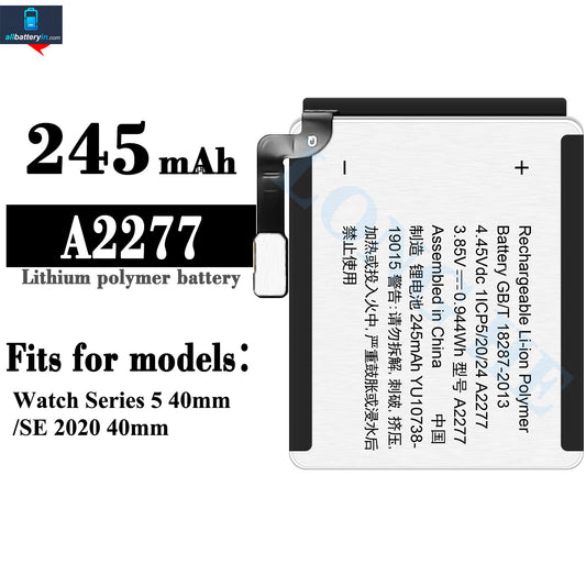For Apple Watch S5 / SE (2020) 40mm / A2277 Battery 245mAh (SKU: 13078)