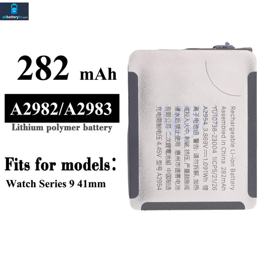 For Apple Watch S9 41mm Battery 282mAh (SKU: 13086)