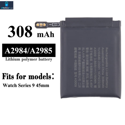 For Apple Watch S9 45mm Battery 308mAh (SKU: 13087)