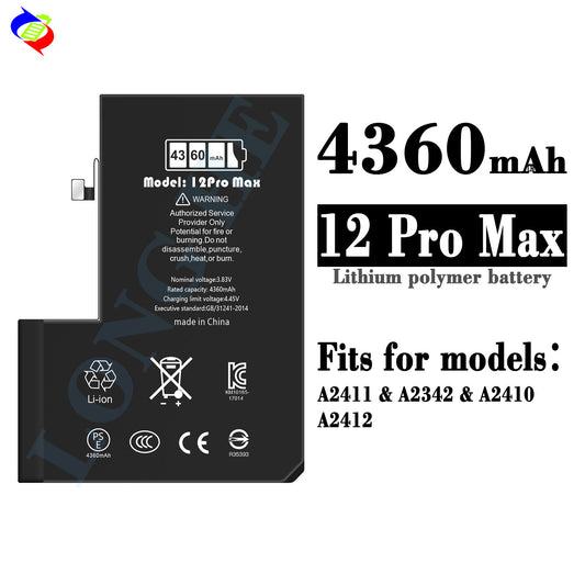 For iPhone 12 Pro Max High Capacity Run Diagnostic Battery 4360mAh (SKU: 10845)