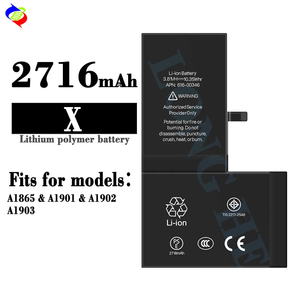 For iPhone X Standard Capacity Battery 2716mAh (SKU: 10788)