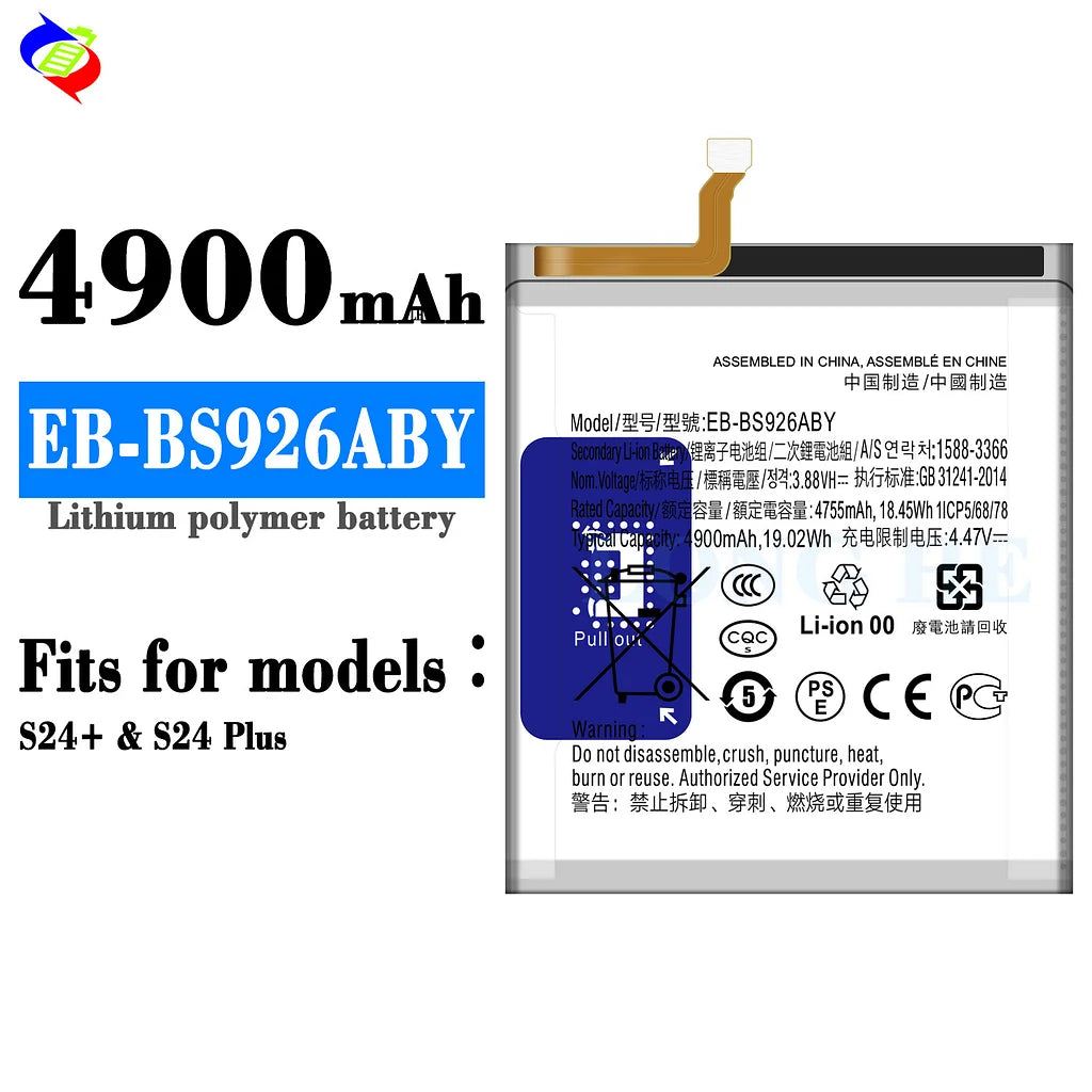 For Samsung Galaxy S24 Plus Battery EB-BS926ABY (SKU: 21956)