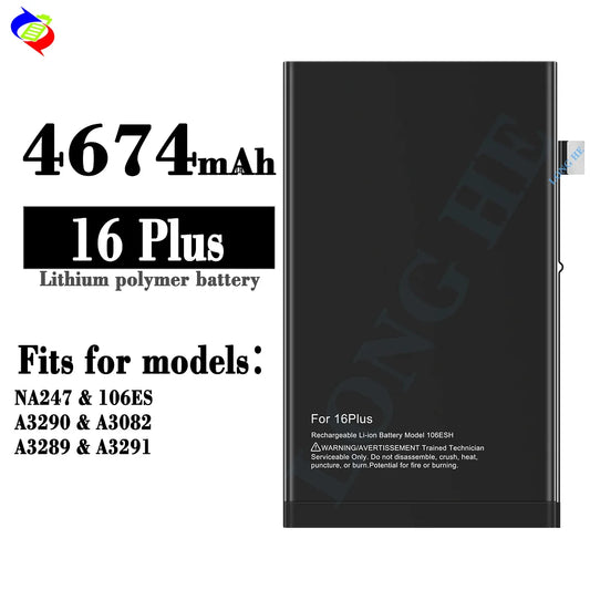For iPhone 16 Plus Standard Capacity Battery 4674mAh (SKU: 10872)